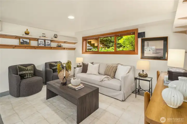 Partially finished lower level for media, WFH? Partially finished lower level for media, WFH?