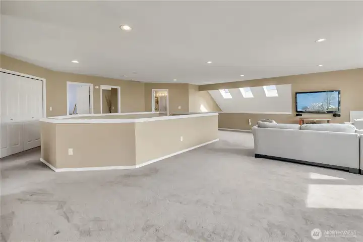 Loft overlooks the family room