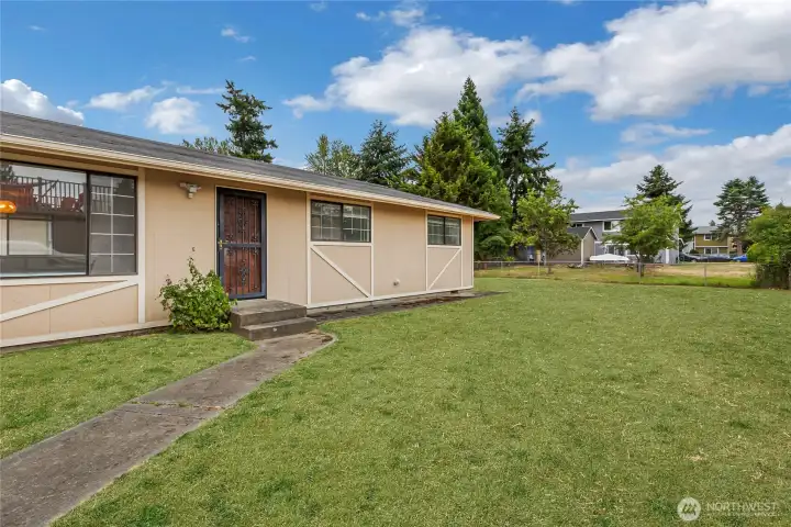 Large backyard