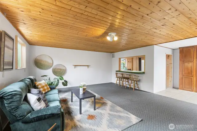 HUGE garage space for guests, entertaining or poker games!