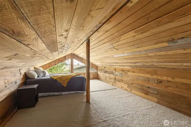 Overflow loft sleeping space...with views!