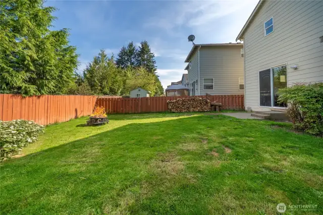 Patio in the backyard