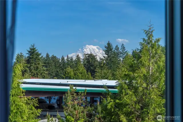 Mount Rainier is visible from the Primary Bedroom