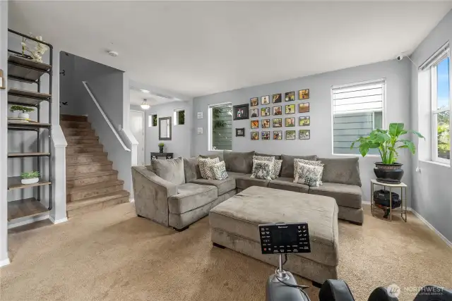 Tons of sunlight in the living room