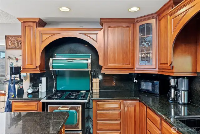 Kitchen with updated counters and cabinets