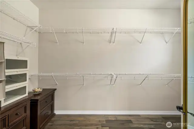 Generous walk-in closet in the primary bedroom.