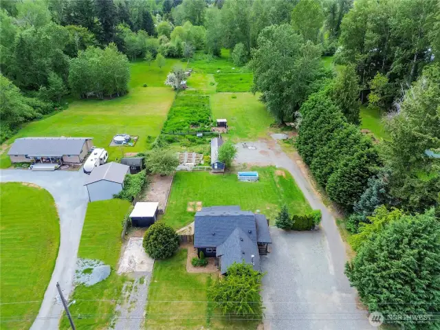 Aerial view of property