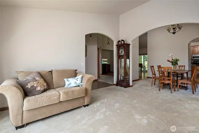 Open Living Room to Dining Room