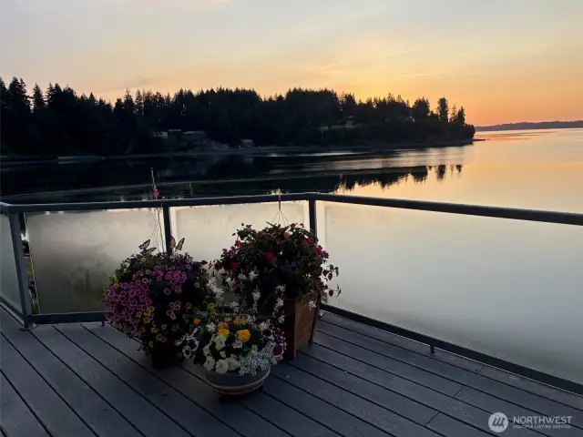 wake up to amazing sunrises from your deck that fill your soul with peace and the possibilities of a new day