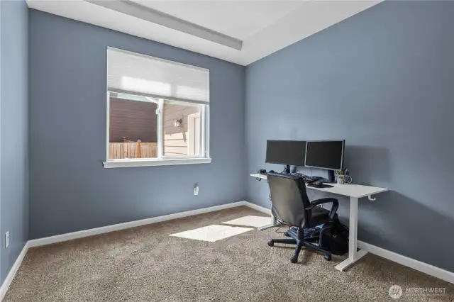 The office on the main floor of the home.