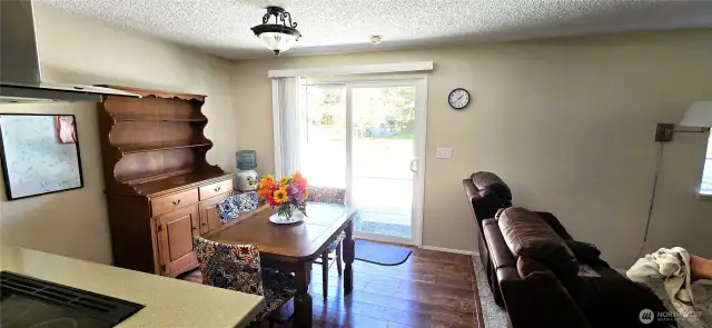 Eating area off kitchen