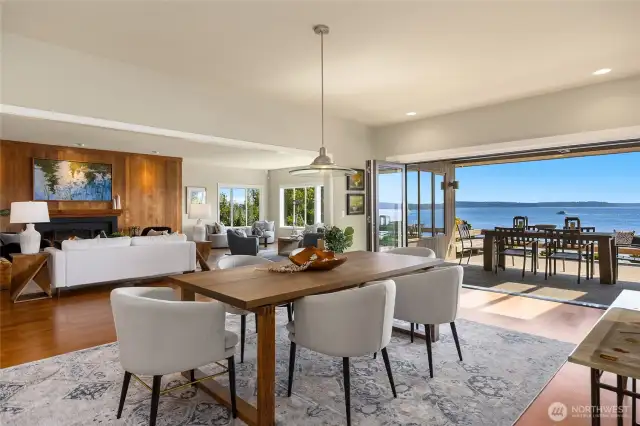 Open dining/living spaces are perfect for entertaining.