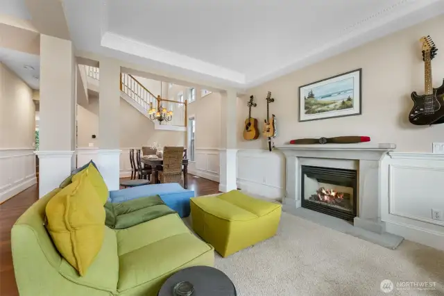 Formal Living Room with Gas Fireplace