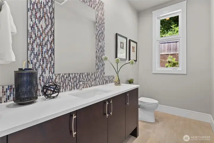 1/2 bath on main level