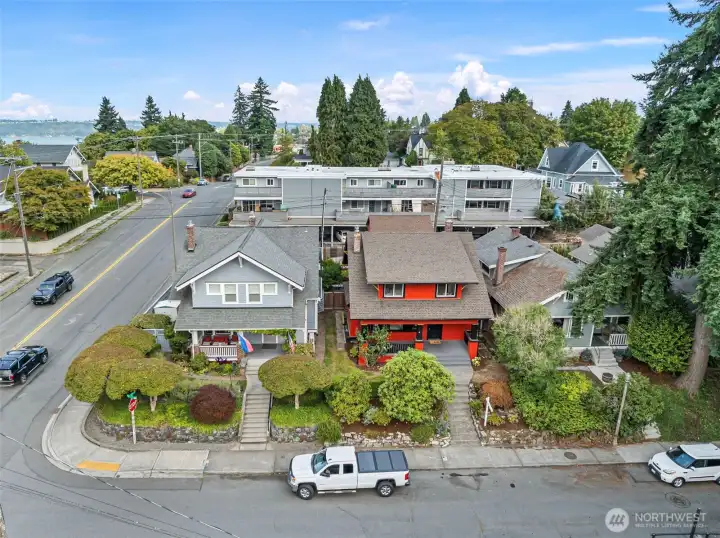 Elevated craftsman w/tiered landscaping