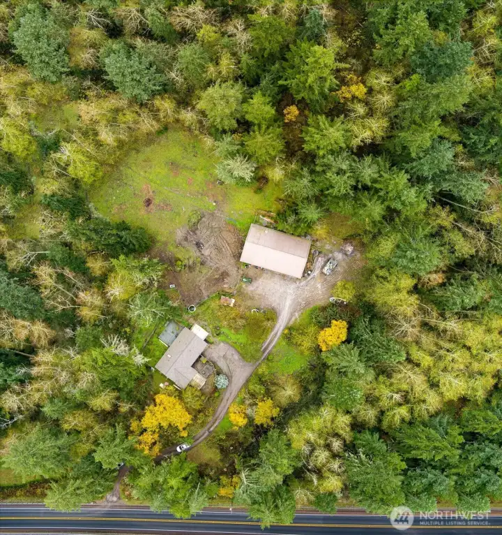 Enjoy just over 4 private acres with space and potential.