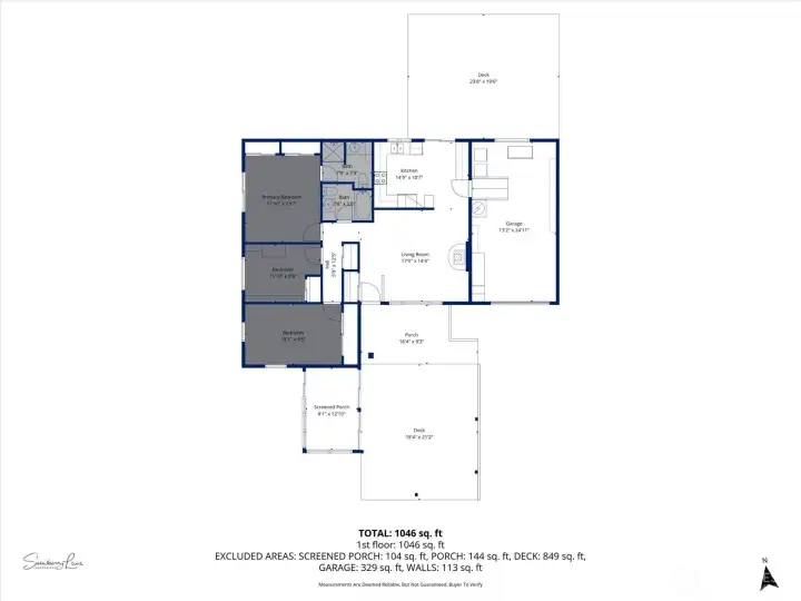 House Floorplan with approximate dimensions