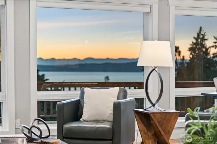 I love that you are able to sit anywhere in this great room and you have breathtaking views.