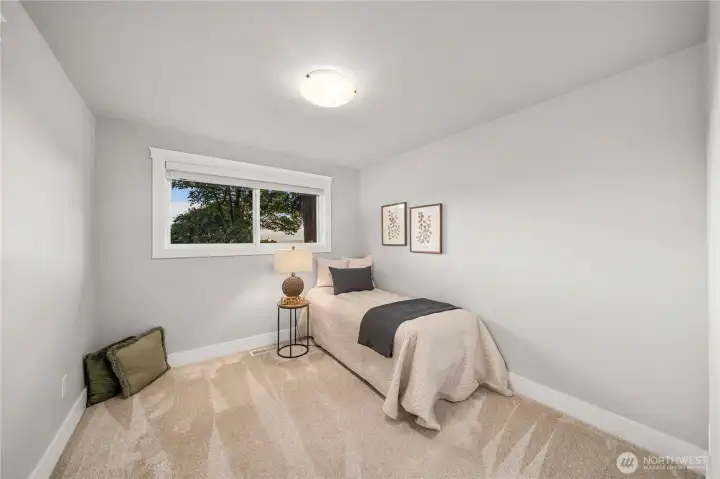 three bedrooms in addition to the primary for a total of 4 bedrooms all with large closets