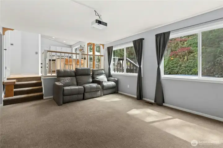 Warm and inviting family room