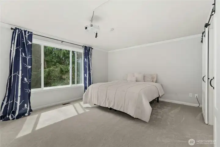 Updated primary suite with peaceful ambiance