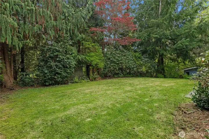 Private backyard retreat surrounded by nature