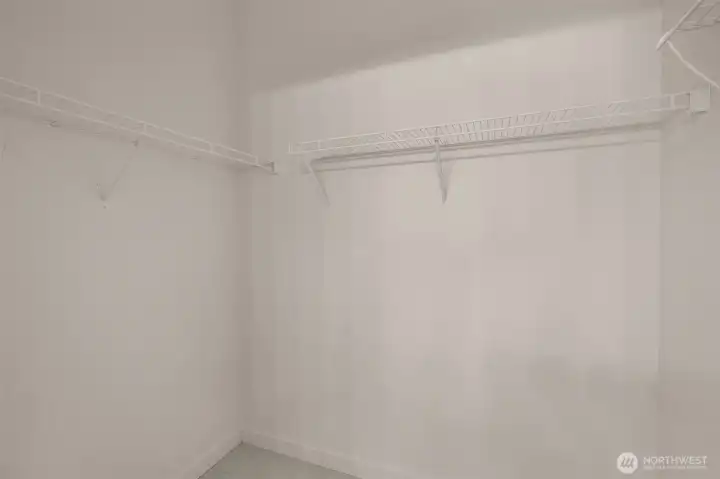 Large walk-in closet in the primary bedroom