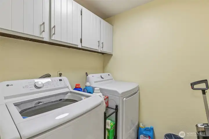 Dedicated laundry room with washer and dryer included in both units.