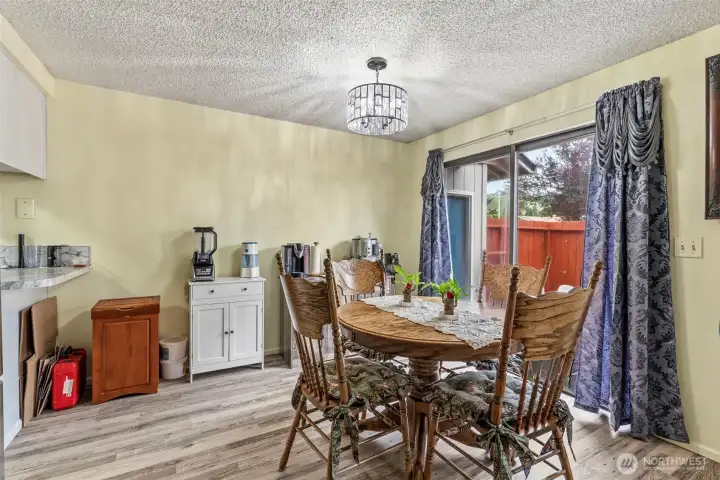 Dining space with room for a full table, hutch, or extra storage