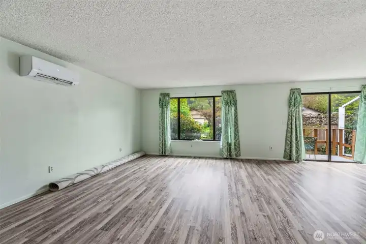New mini split units in the main living area and bedroom.