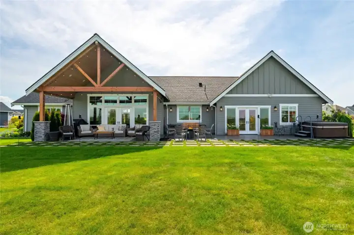 Rear view of home