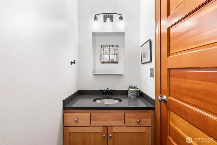 Small half bath on first floor for guests