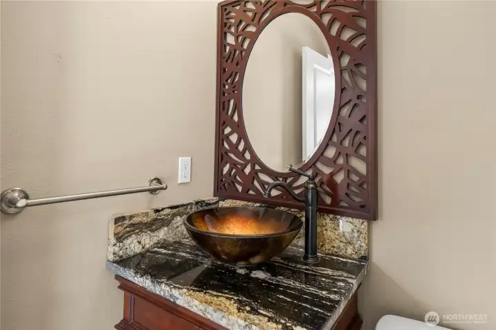 Half bath on main floor. Half bath on main floor.