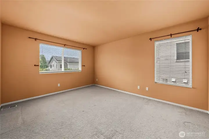 Spacious primary bedroom. Spacious primary bedroom.