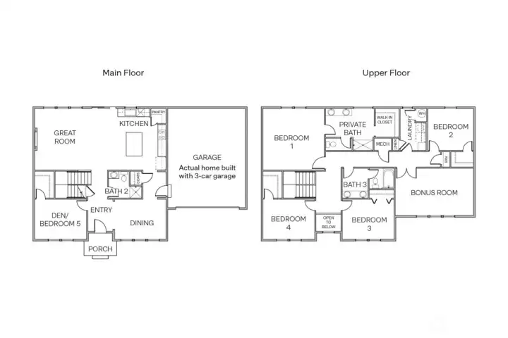 PRESTON-3 Car garage floorplan. PRESTON-3 Car garage floorplan.