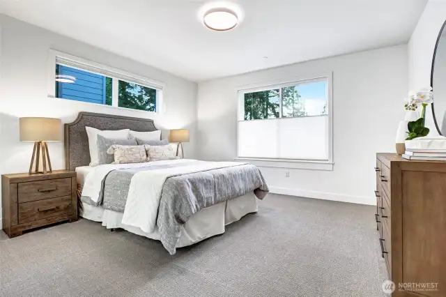Upstairs offers 4 bedrooms all with custom up down blinds for privacy and light!