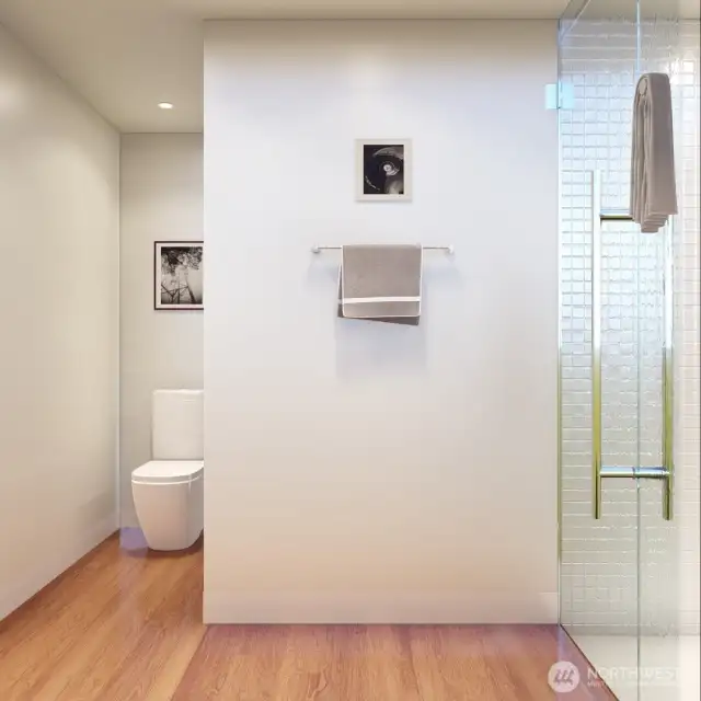 **This is not a real photo. This is the upstairs "second primary " bathroom reimagined.