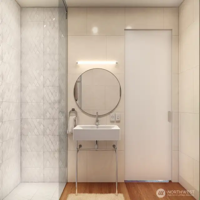 **This is not a real photo. This is the upstairs hall bathroom reimagined.