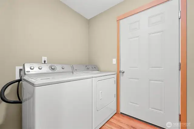 Utility room off of the garage