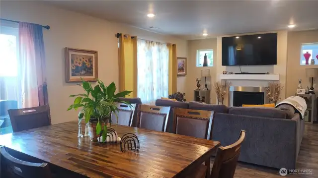 The main level has the great room-open floor plan