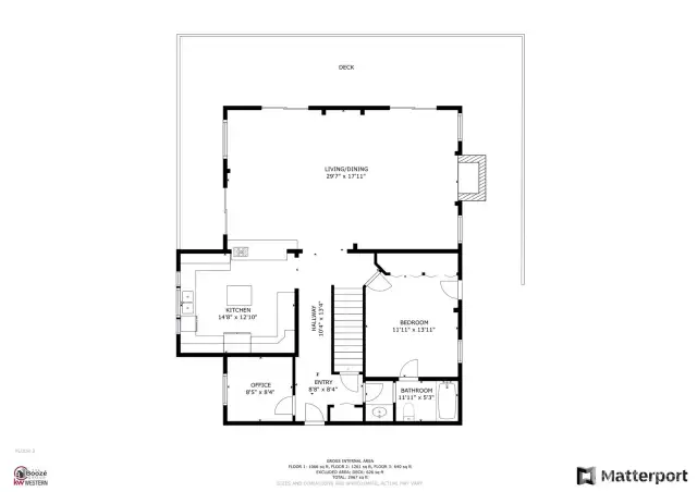Main level floor plan