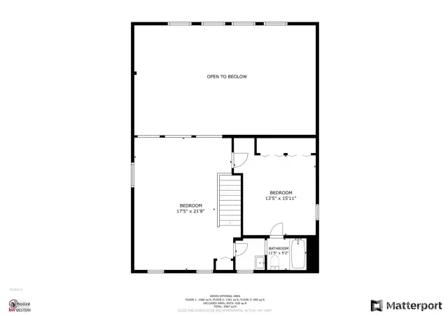 Upper Level Loft floorplan