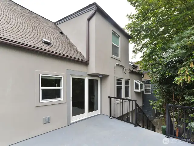 View of the back of the house from the deck.
