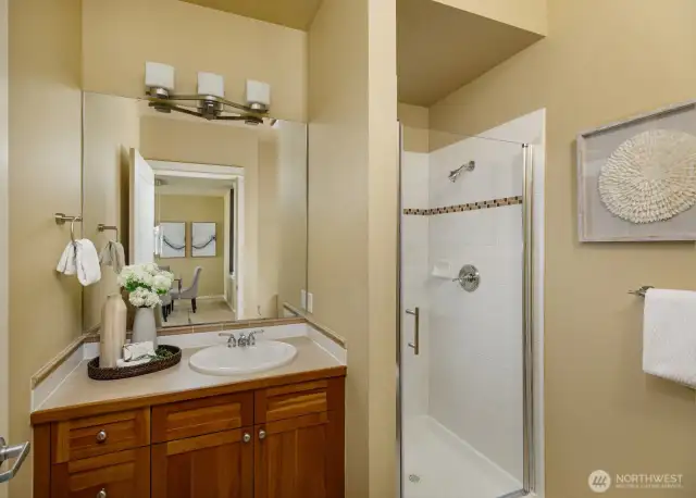 Guest bath off the kitchen
