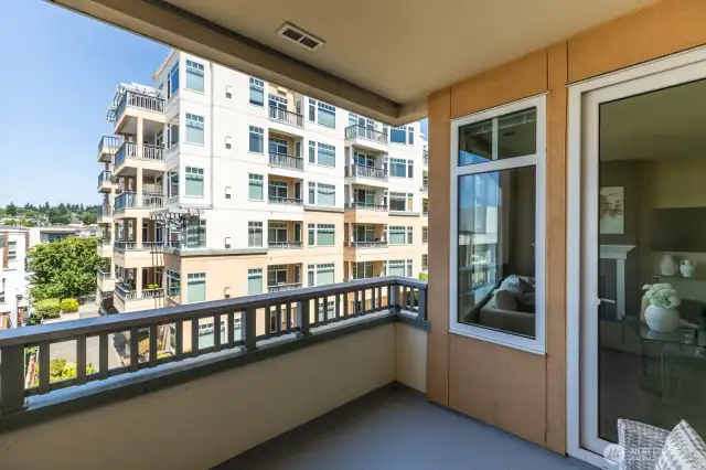 private patio, north facing