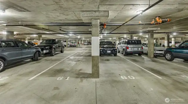 2 parking spaces