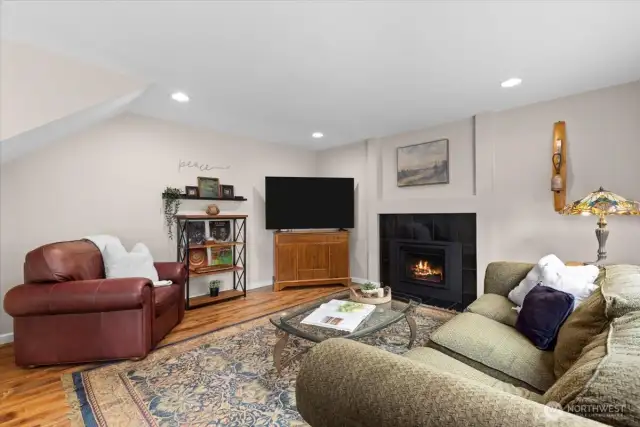New gas fireplace insert for the cozy living room!