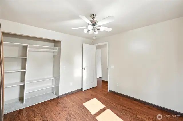 Built-in shelving in closets