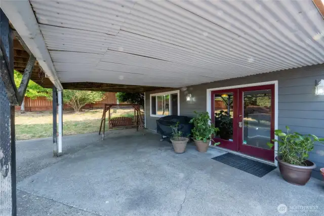 Covered patio space