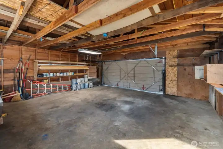 Ample garage space